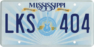 MS license plate LKS404