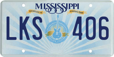 MS license plate LKS406