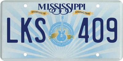 MS license plate LKS409