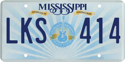 MS license plate LKS414