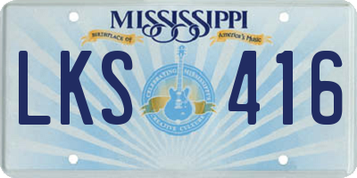 MS license plate LKS416