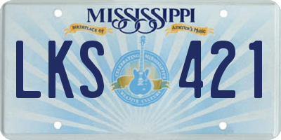 MS license plate LKS421