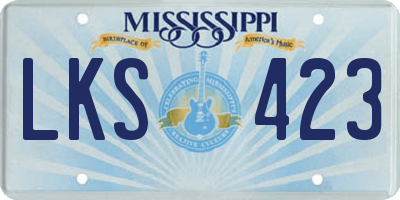 MS license plate LKS423