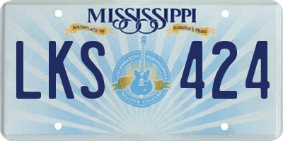 MS license plate LKS424