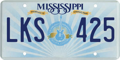 MS license plate LKS425