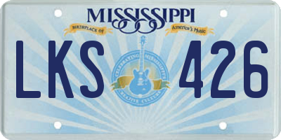 MS license plate LKS426