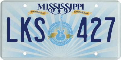 MS license plate LKS427