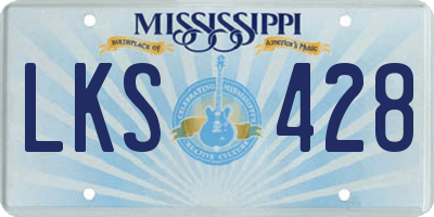 MS license plate LKS428