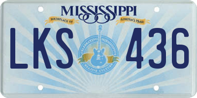 MS license plate LKS436