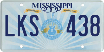 MS license plate LKS438