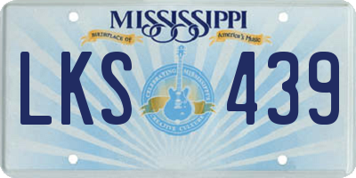 MS license plate LKS439