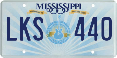 MS license plate LKS440