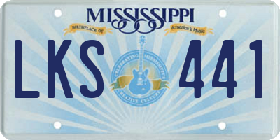 MS license plate LKS441