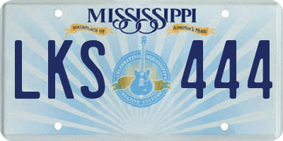MS license plate LKS444