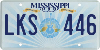 MS license plate LKS446