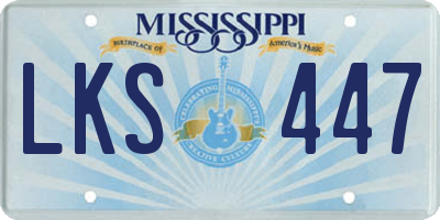 MS license plate LKS447