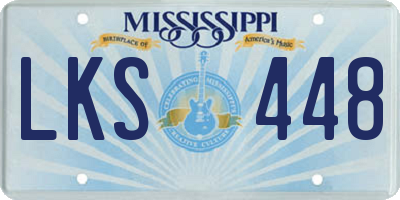 MS license plate LKS448
