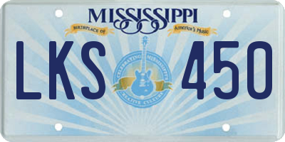 MS license plate LKS450