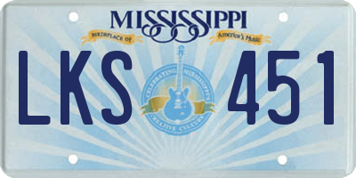 MS license plate LKS451