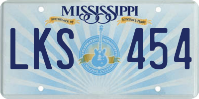 MS license plate LKS454