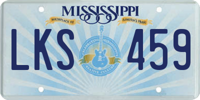 MS license plate LKS459