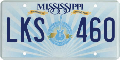 MS license plate LKS460