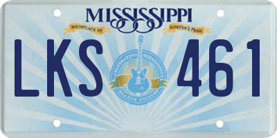 MS license plate LKS461