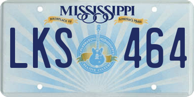MS license plate LKS464