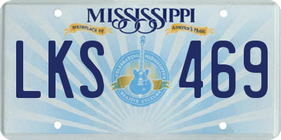 MS license plate LKS469