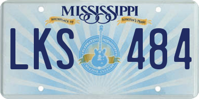 MS license plate LKS484