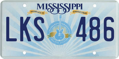 MS license plate LKS486