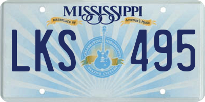 MS license plate LKS495