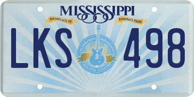 MS license plate LKS498