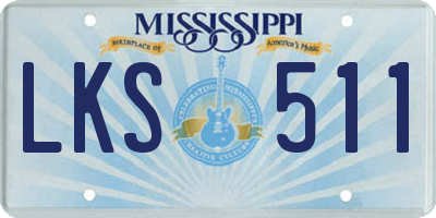 MS license plate LKS511