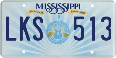 MS license plate LKS513