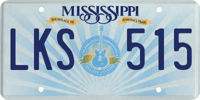 MS license plate LKS515