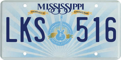 MS license plate LKS516