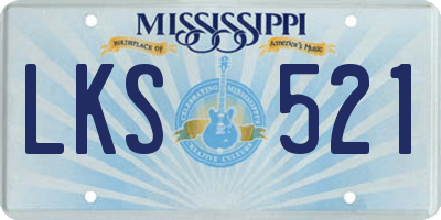 MS license plate LKS521