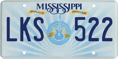 MS license plate LKS522