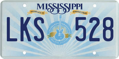 MS license plate LKS528
