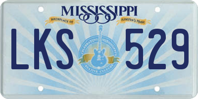 MS license plate LKS529