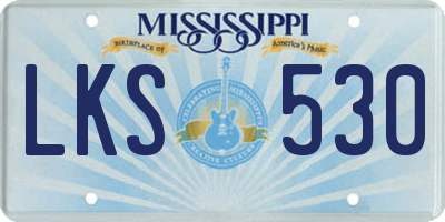 MS license plate LKS530
