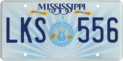 MS license plate LKS556