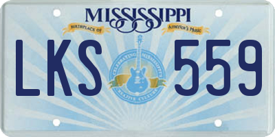 MS license plate LKS559