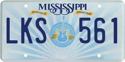 MS license plate LKS561