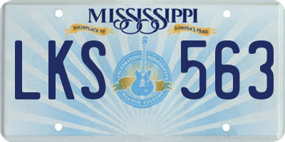 MS license plate LKS563