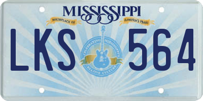 MS license plate LKS564
