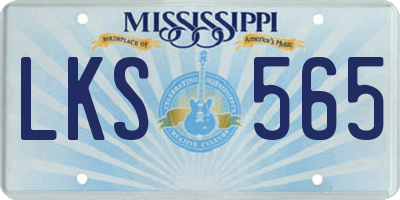 MS license plate LKS565