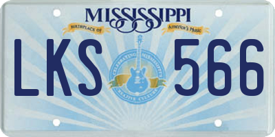 MS license plate LKS566