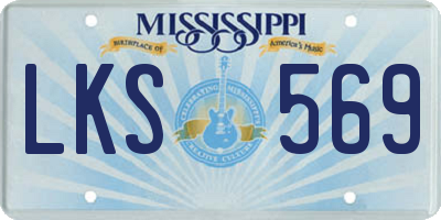 MS license plate LKS569